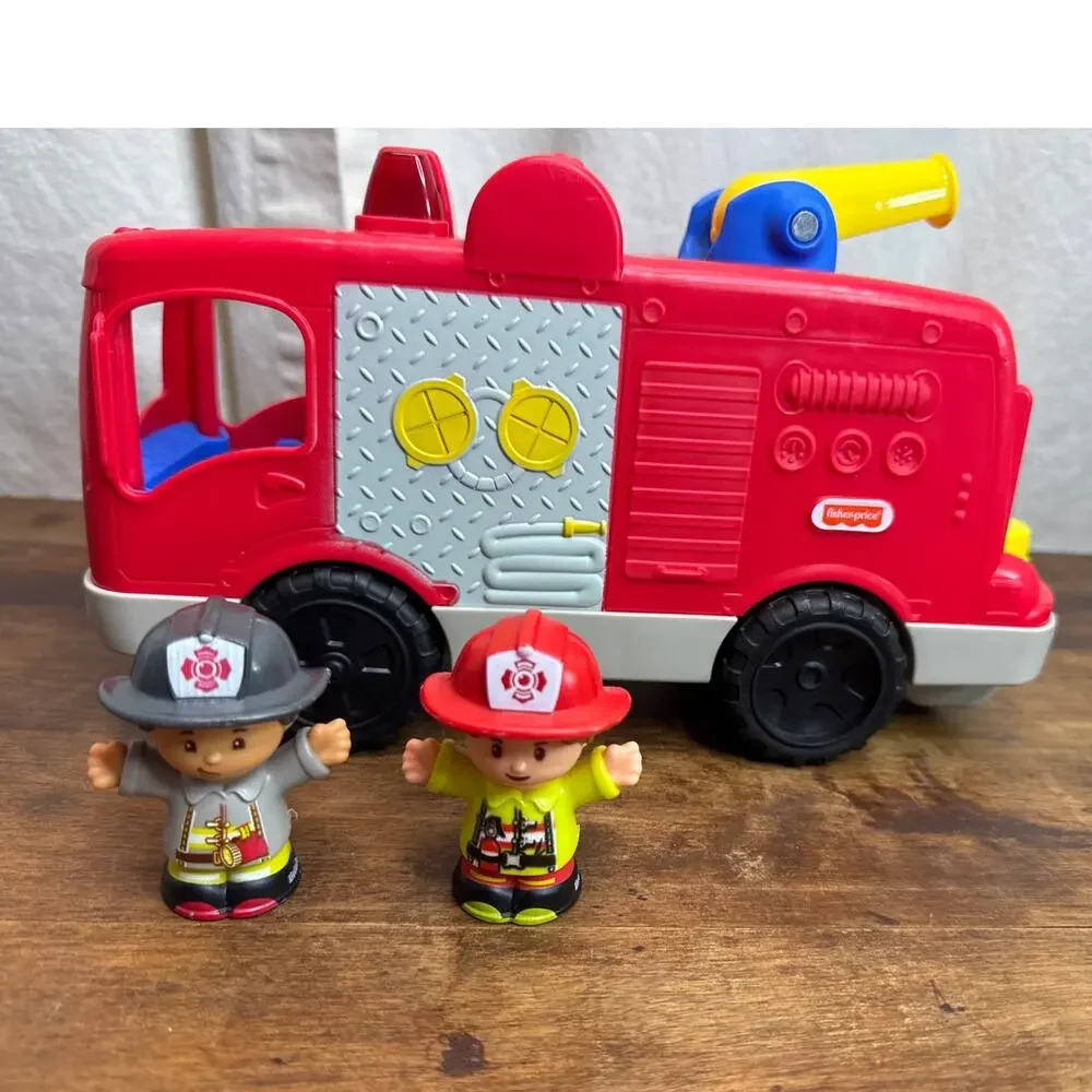 Fisher-Price Little People Helping Others Fire Truck & Figures 2016 Musical Toy